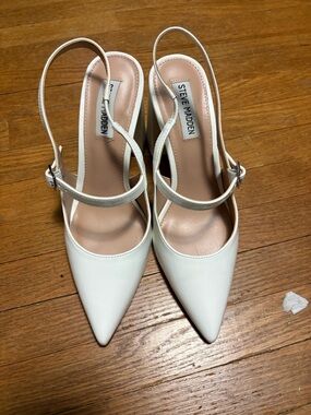 Steve Madden Maegan White Patent Heel